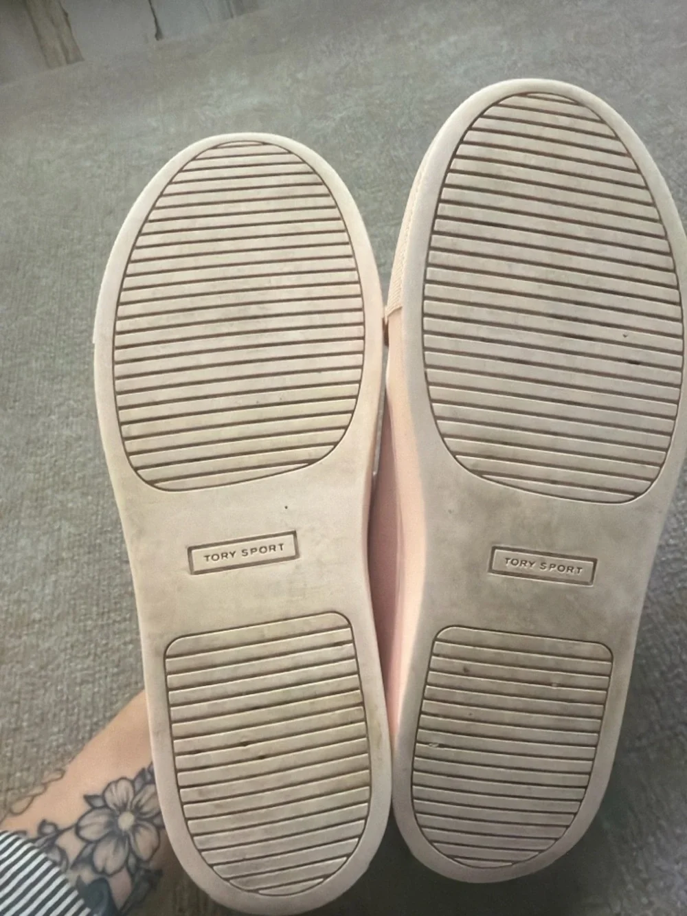 Tory Sport by Tory Burch Pink Ruffle Sneakers Leather Lace Up Women’s Size 8